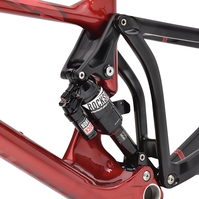 Gros plan sur la suspension RockShox Monarch Plus RC3