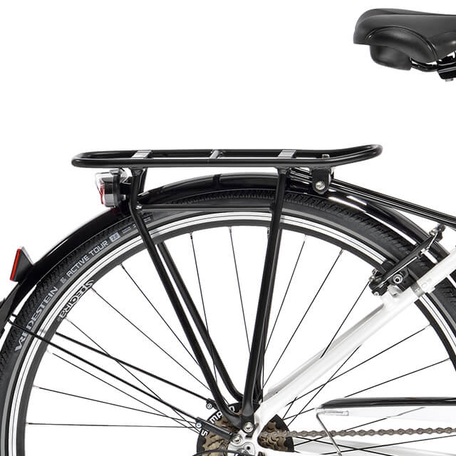 Détail du porte-bagages Racktime du vtc Peugeot T03 D7 Wave