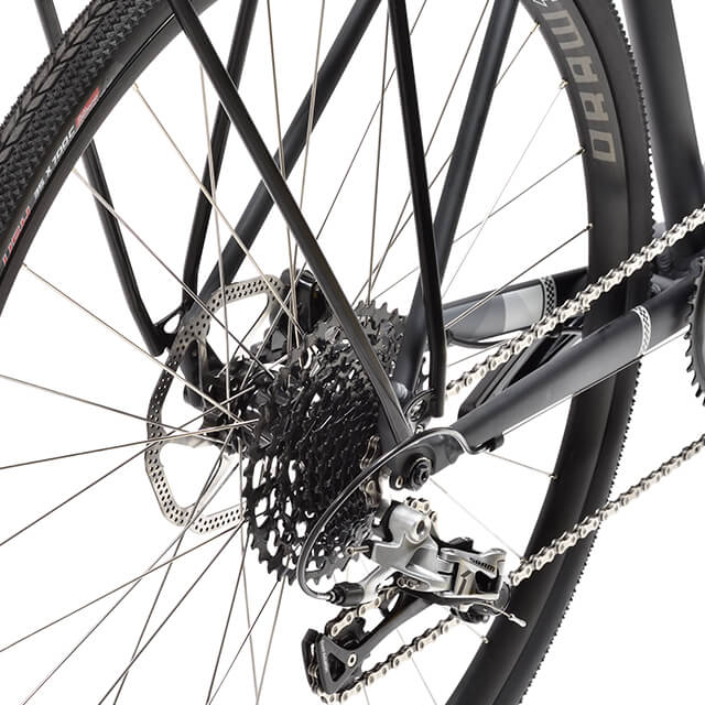Détail transmission Sram du vélo de course gravel Peugeot R02