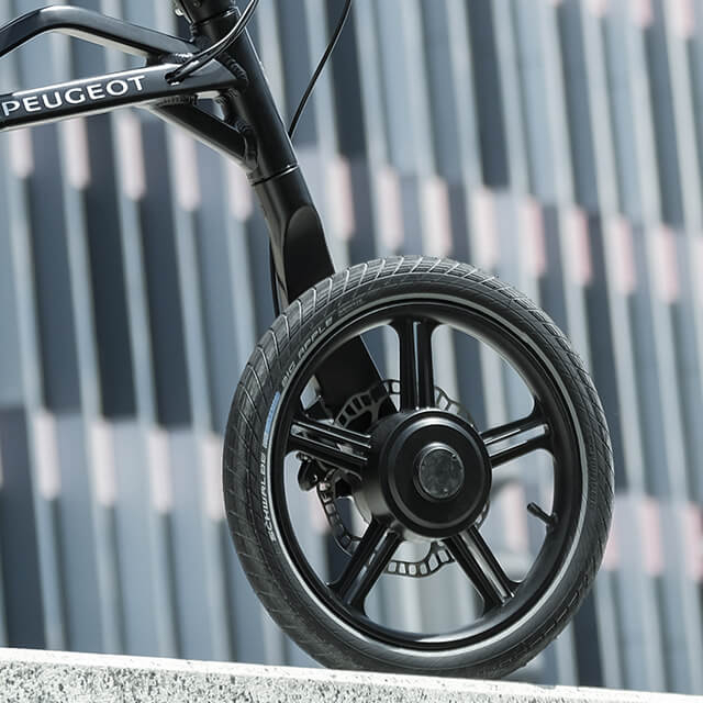 Fourche en aluminium mono bras duvélo électrique pliant Peugeot eF01