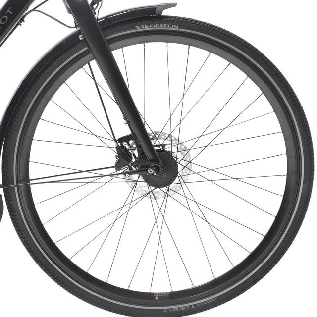 Vue détaillée des freins Magura MT2 du vélo Peugeot T01 D9