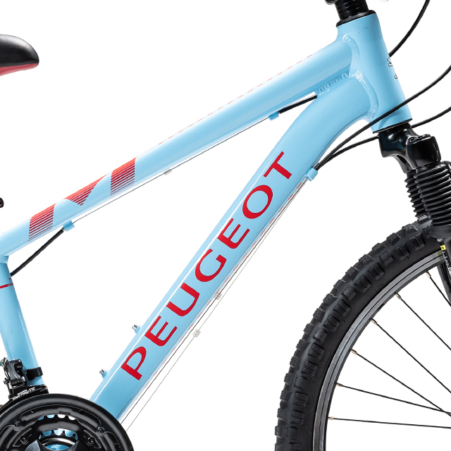 Cadre en aluminium du VTT bleu PEUGEOT JM24
