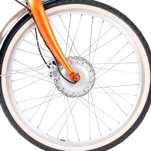 Freins à disques du vélo de ville électrique PEUGEOT orange eLC01 26"
