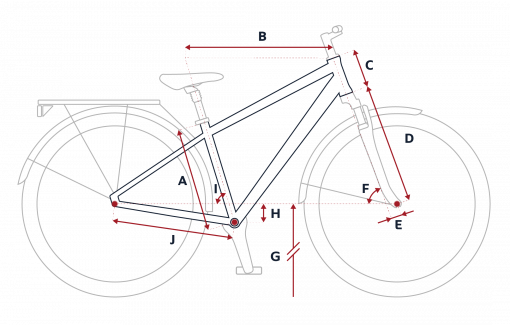 Croquis des mesures géométriques du VTC Peugeot T02