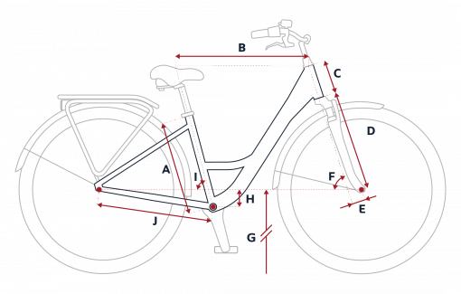 Croquis des mesures géométriques du VTC Peugeot T03
