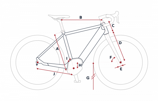 Détail géométrie vélo de course électrique Peugeot eR02 Powertube
